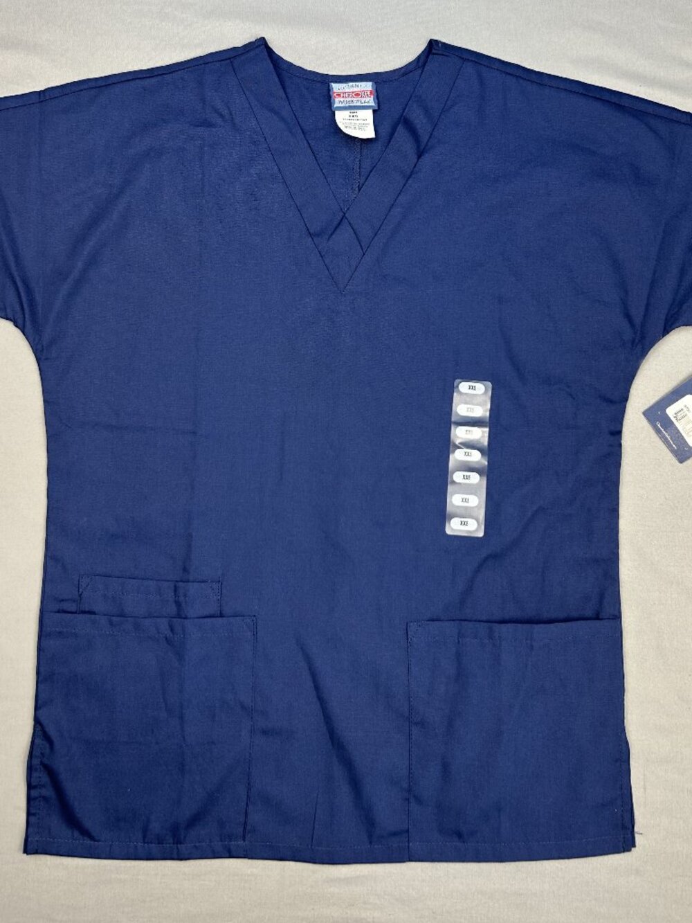 Women's 3-Pocket V-Neck Scrub Top NWT Size XXS Navy Blue